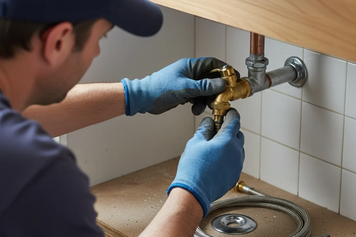 Shutoff valve and fitting work during Emergency Plumbing in Carlyle